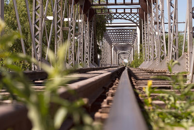 Surface level of railroad tracks