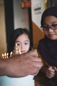 Portrait of mother and daughter