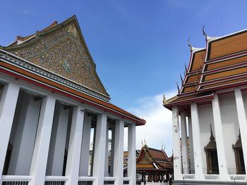 Low angle view of buildings against sky