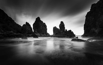 Scenic view of rock formations