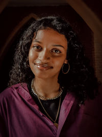 Portrait of woman smiling