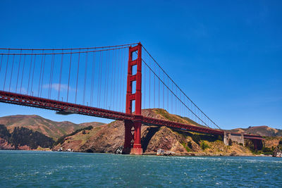 View of suspension bridge