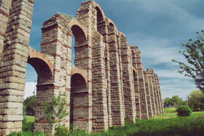 Merida historica aquaduct as one of the landmarks in spain