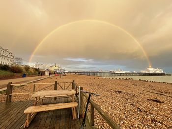 Full rainbow on eastbourne seafront