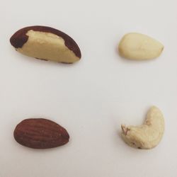 Close-up of food over white background