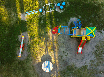 High angle view of playground