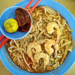 Close-up of meal served in bowl