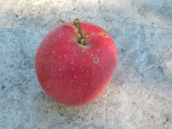 High angle view of apple