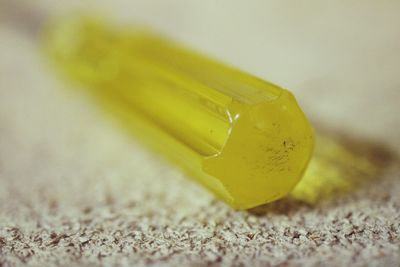 Close-up of yellow object
