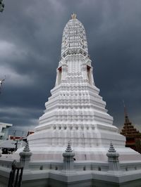 Low angle view of a building against cloudy sky