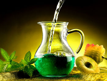 Close-up of drink on table