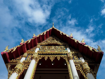 Low angle view of temple against sky