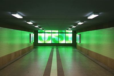 Empty corridor of building