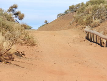 Scenic view of desert against sky