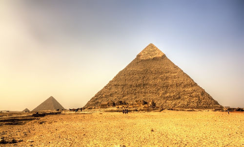 Ancient temple against clear sky