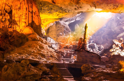 Rock formations in cave