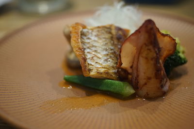 Close-up of food in plate