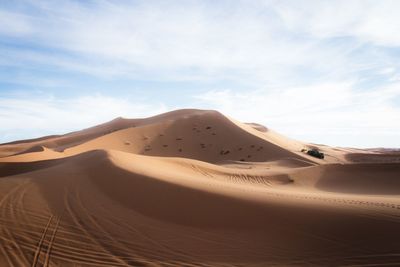 Scenic view of desert against sky