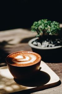 Close-up of coffee on table