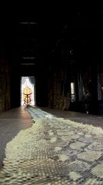 Walkway in illuminated room