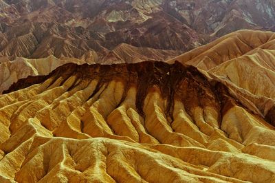 View of desert against mountain