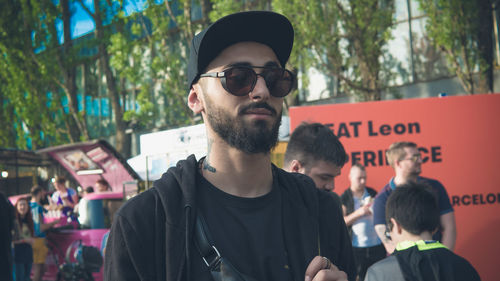 People in front of sunglasses