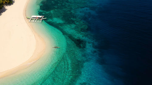 Mahaba island, philippines. beautiful white sand beach.