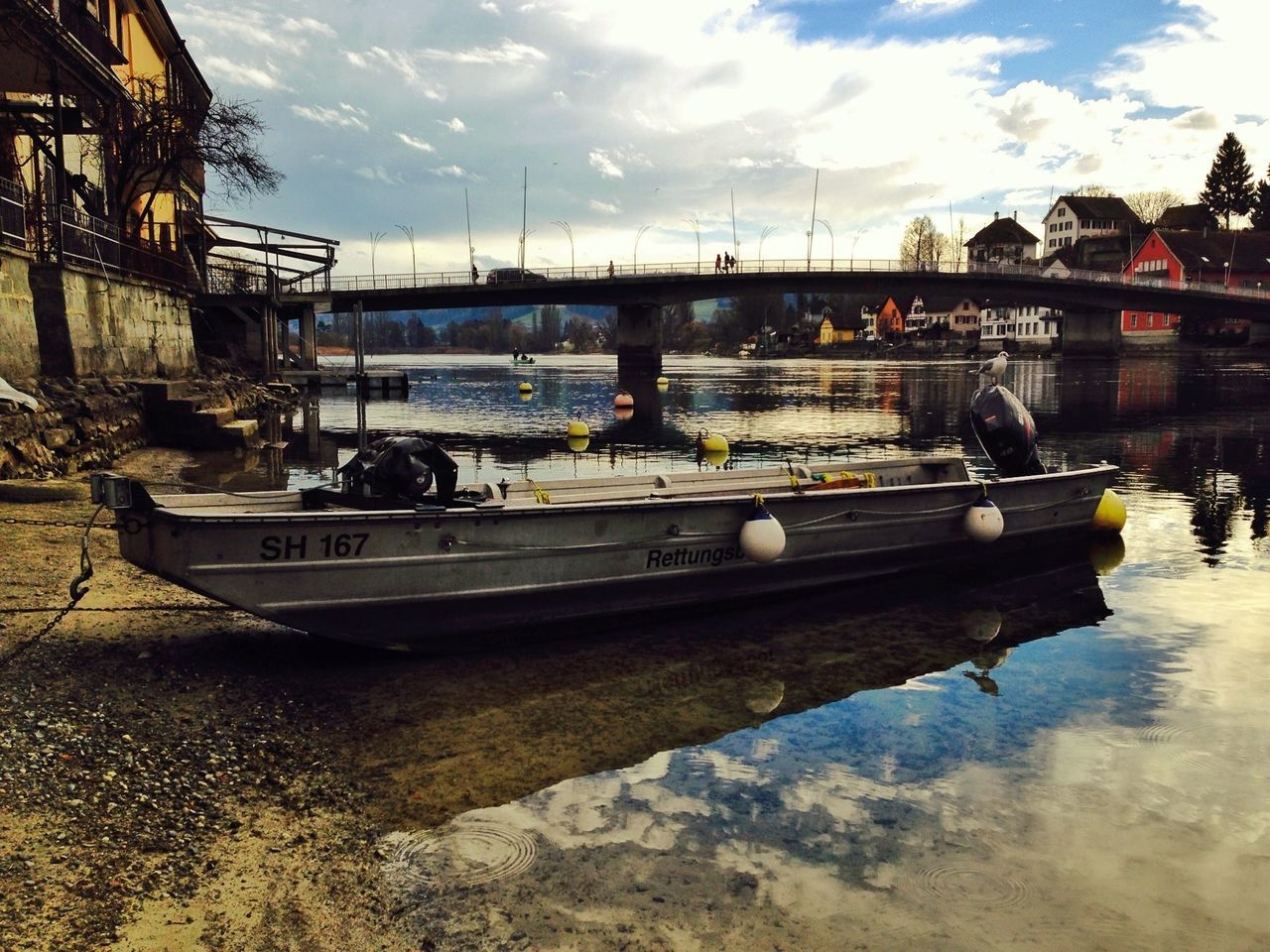 nautical vessel, transportation, water, sky, boat, mode of transport, moored, cloud - sky, cloud, cloudy, river, lake, reflection, waterfront, nature, harbor, sea, tranquility, tree, outdoors