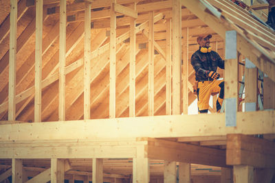 Man working at construction site