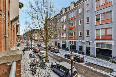 Cars on street in city