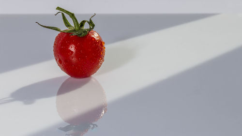 Close-up of strawberry on table