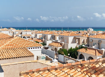 Buildings against sky in city