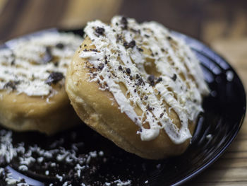 Close-up of cake in plate