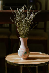 Close-up of vase on table