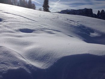 Scenic view of snow covered landscape
