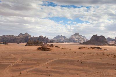 Scenic view of desert against sky