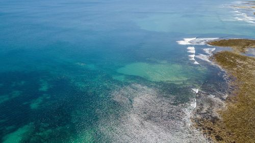 High angle view of sea shore