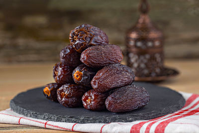 Close-up of fruits on table