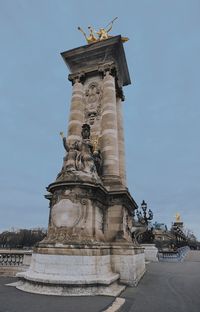 Low angle view of statue