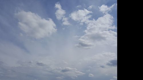 Low angle view of clouds in sky