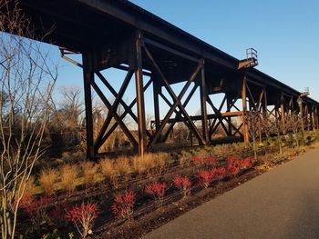 View of bridge against clear sky