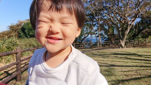 Portrait of cute boy