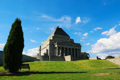 The shrine of remembrance in melbourne city, victoria, australia