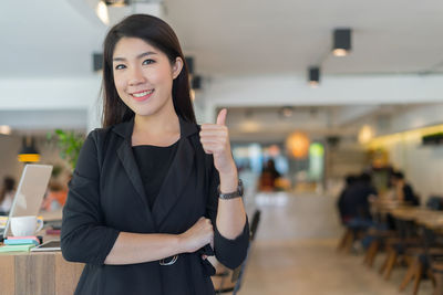 Businesswoman working at desk