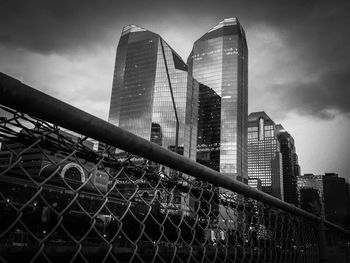 Low angle view of skyscrapers