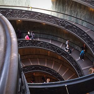 Silhouette of woman in shopping mall