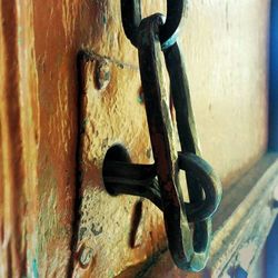 Close-up of wooden door