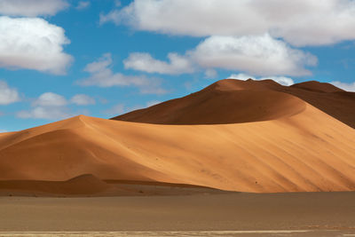 Sand dunes in a desert