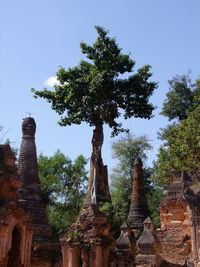 Low angle view of a temple