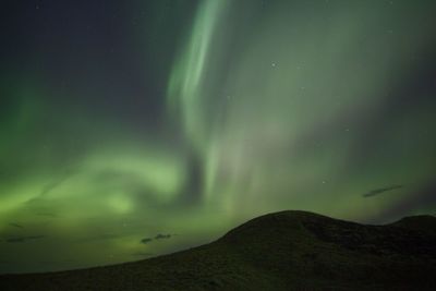 Northern light at night